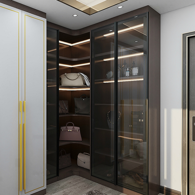 尊享定制现代衣帽间订制玻璃门衣柜定做家具整体全屋定制