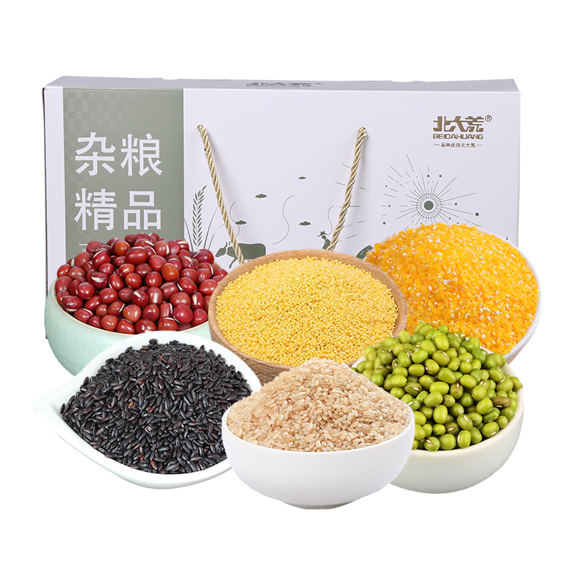 【中国农垦】北大荒五谷杂粮精品礼盒2.4kg 小米红豆绿豆黑米玉米糁